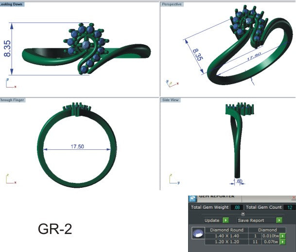 3D Jewelry Files Ring Model STL 3DM R-4188