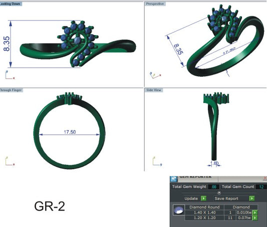 3D Jewelry Files Ring Model STL 3DM R-4188