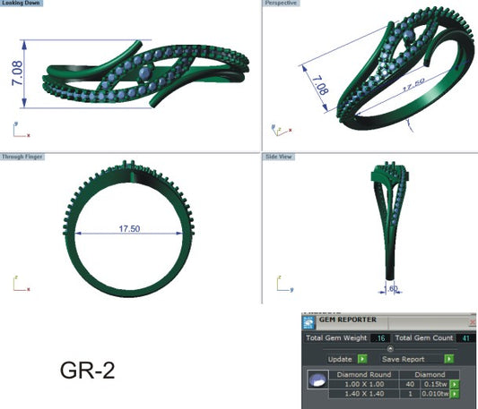 3D Jewelry Files Ring Model STL 3DM R-4189