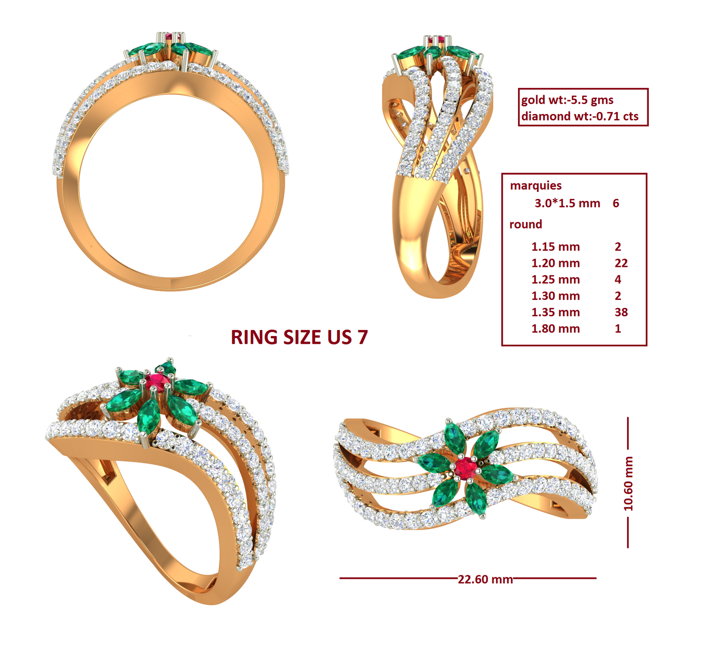 3D Jewelry Files Ring Model 3DM RI-210