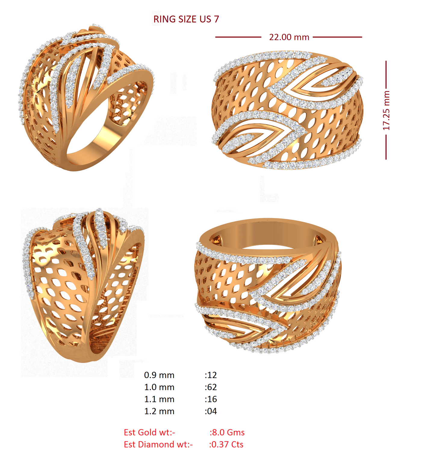 3D Jewelry Files Ring Model 3DM RI-242