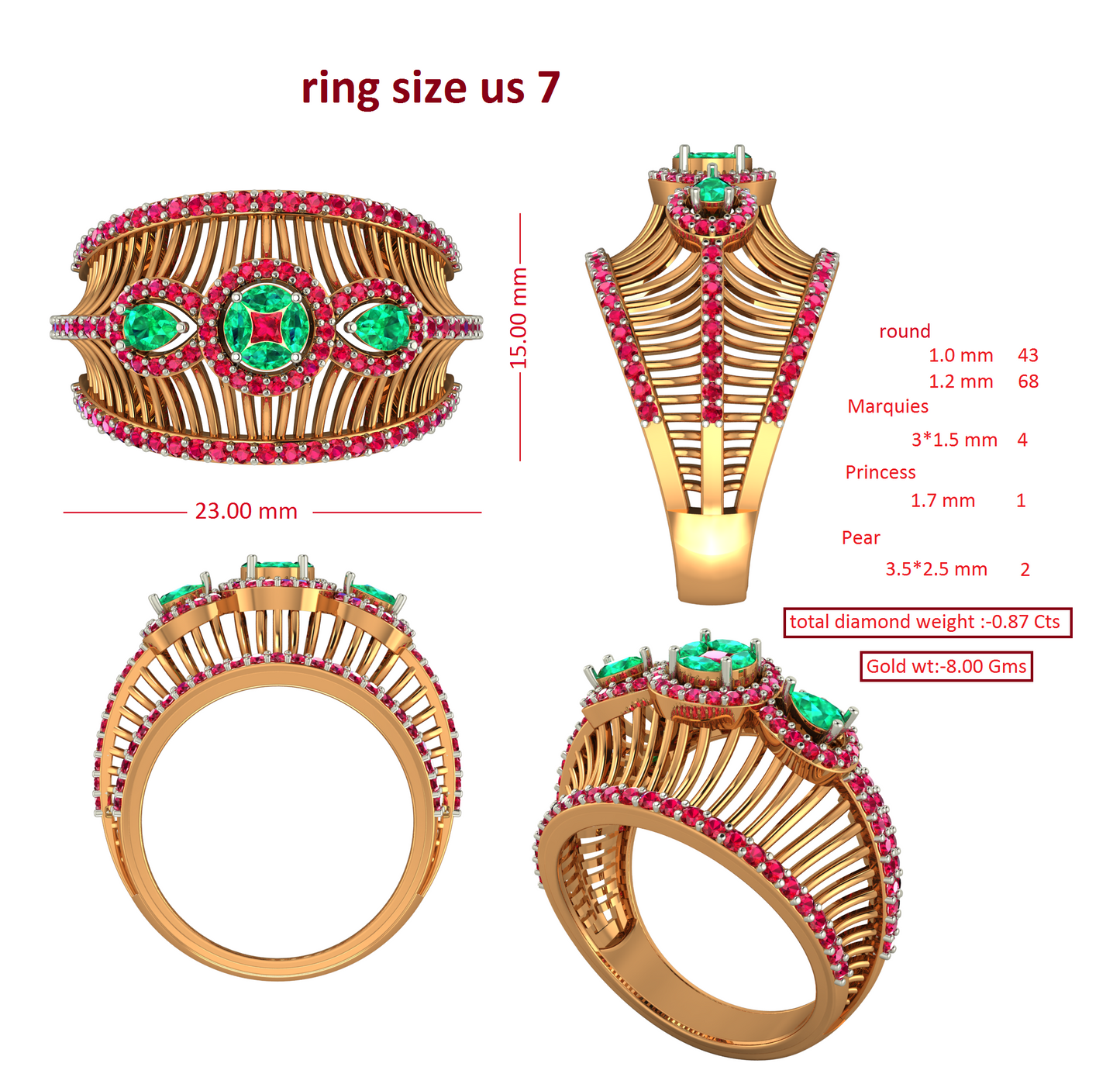 3D Jewelry Files Ring Model 3DM RI-243