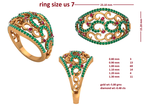 3D Jewelry Files Ring Model 3DM RI-245