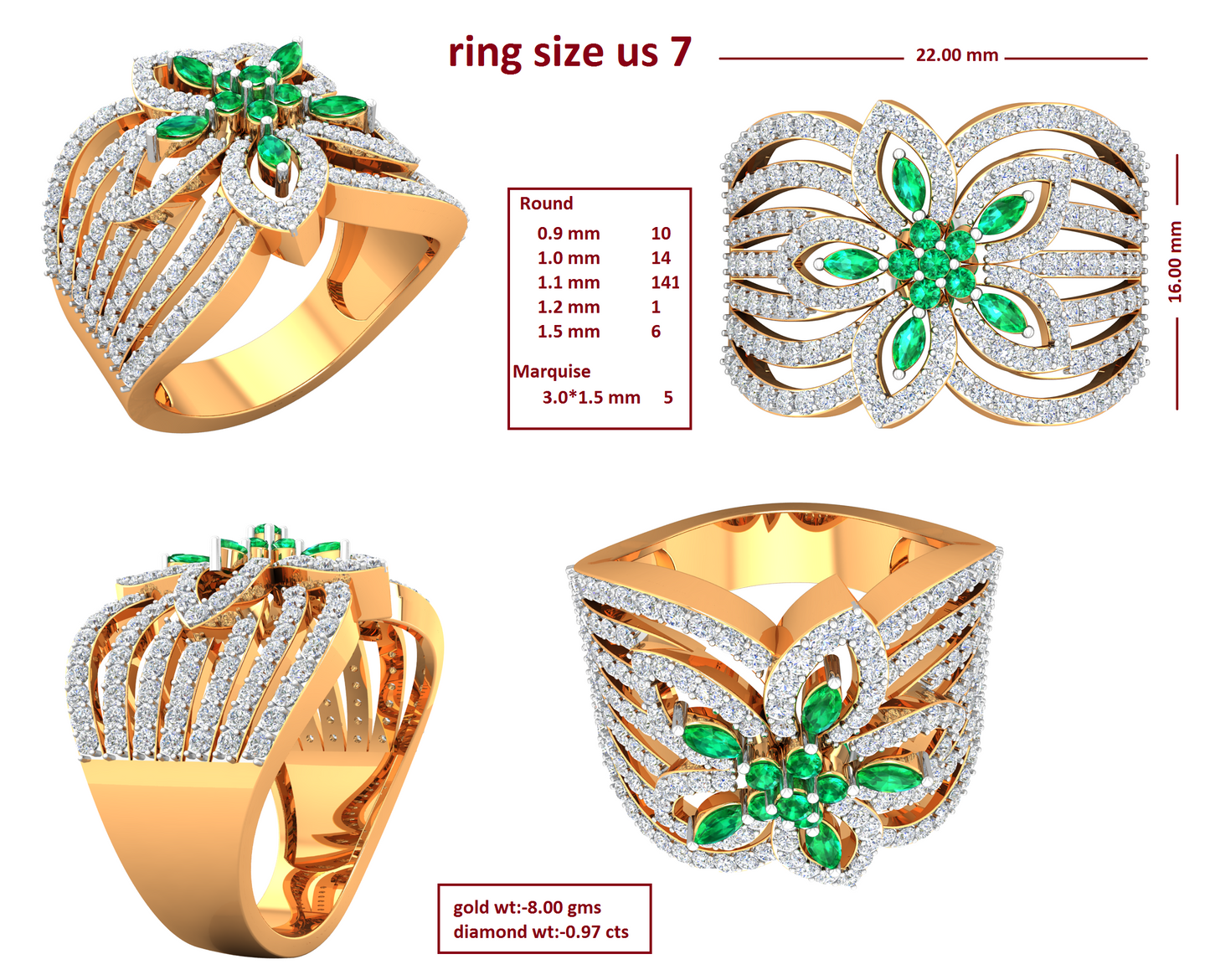 3D Jewelry Files Ring Model 3DM RI-295