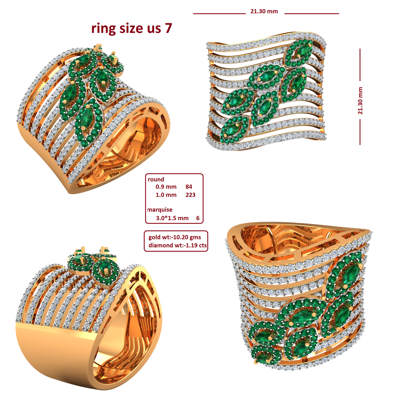 3D Jewelry Files Ring Model 3DM RI-296