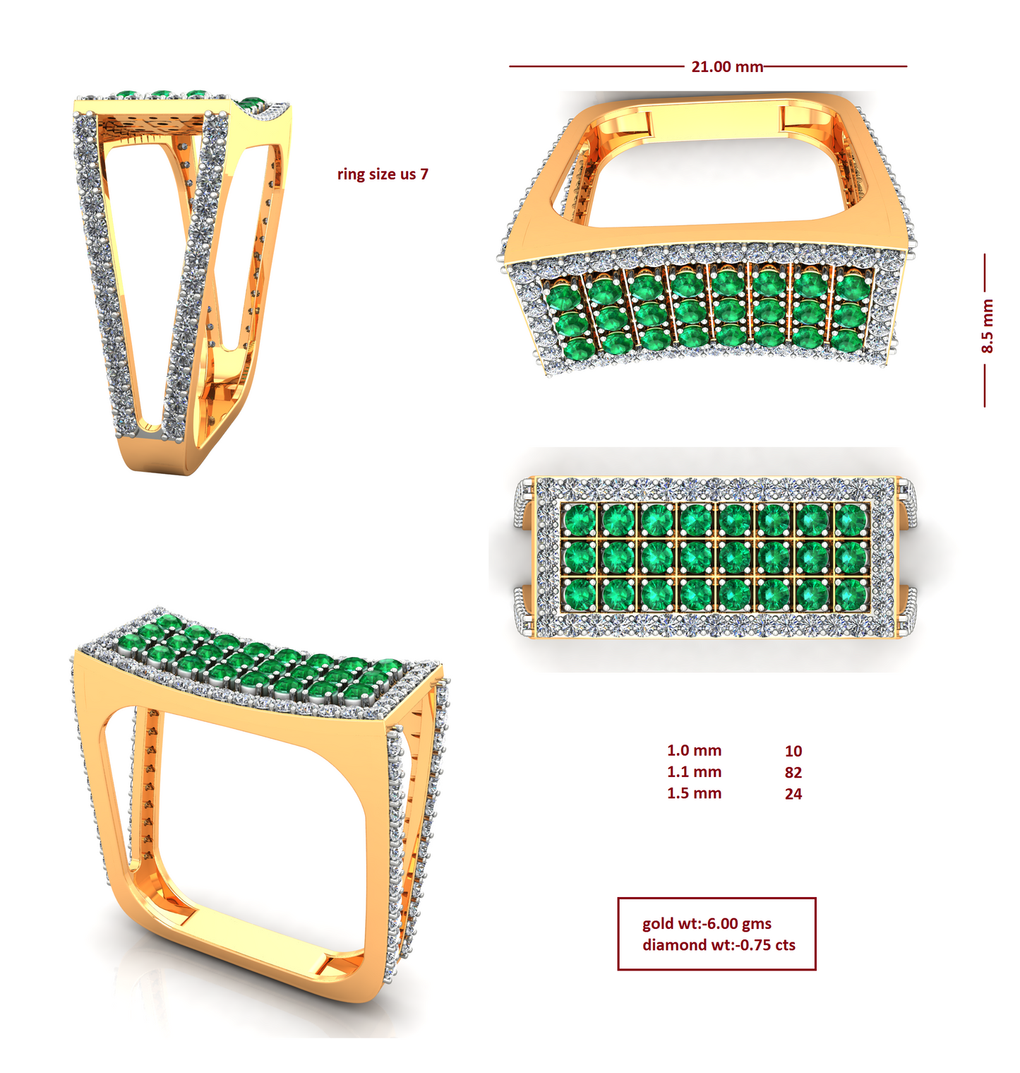 3D Jewelry Files Ring Model 3DM RI-299