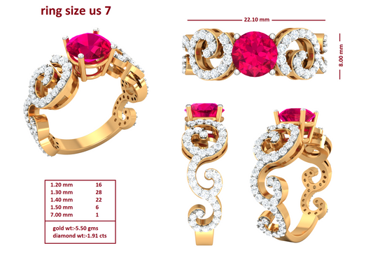 3D Jewelry Files Ring Model 3DM R-4055