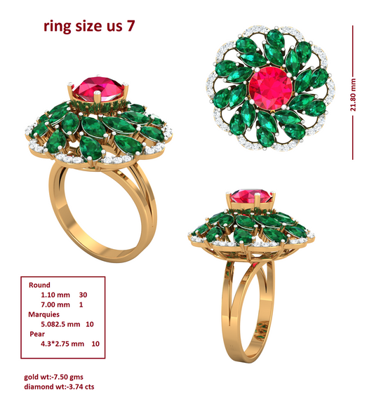 3D Jewelry Files Ring Model 3DM R-4058