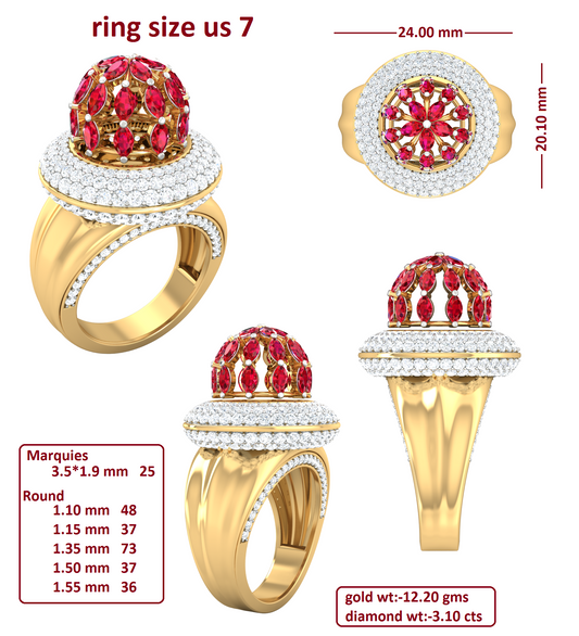 3D Jewelry Files Ring Model 3DM R-4072