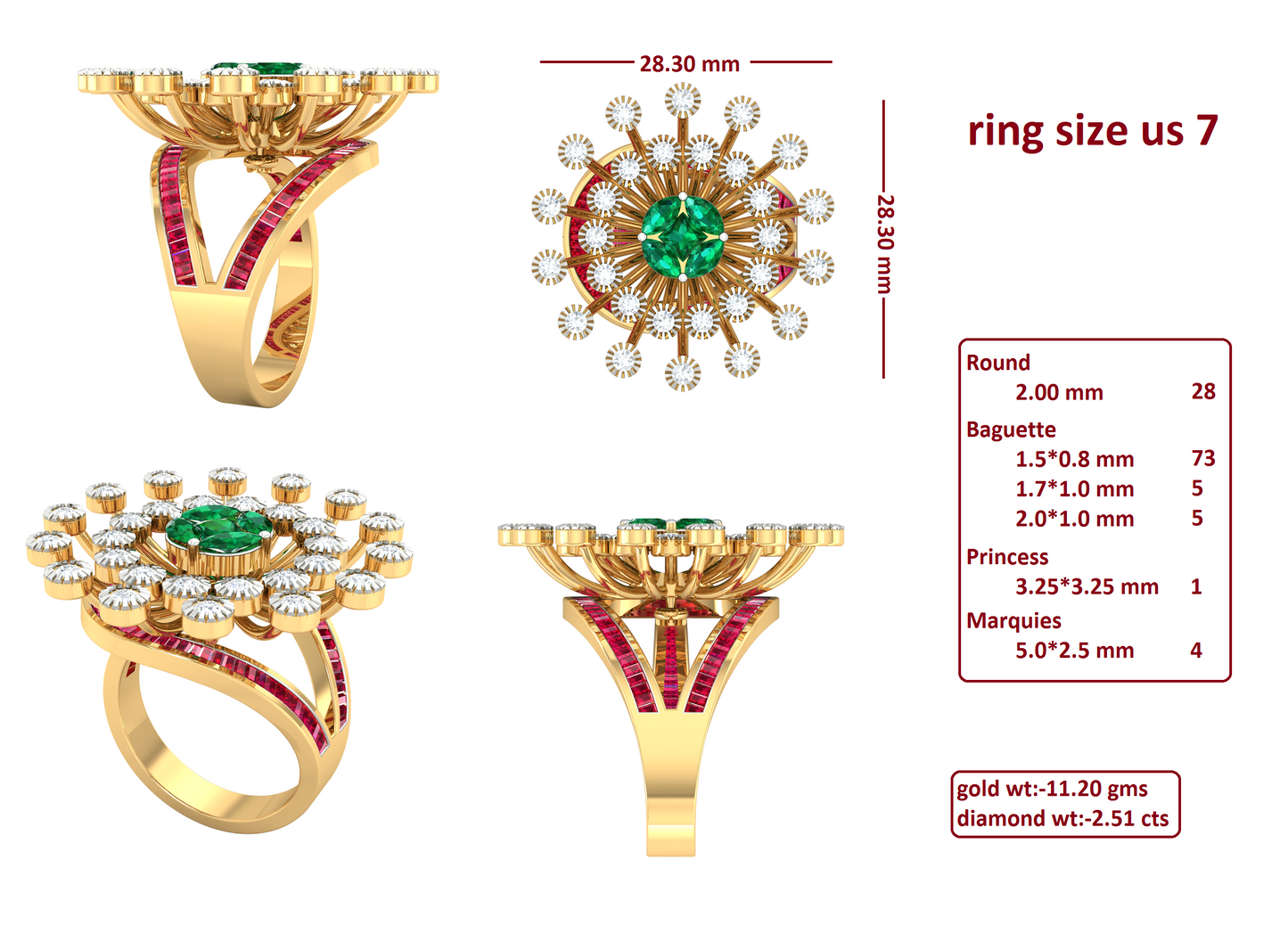 3D Jewelry Files Ring Model 3DM R-4073