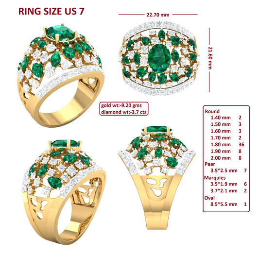 3D Jewelry Files Ring Model 3DM R-4082