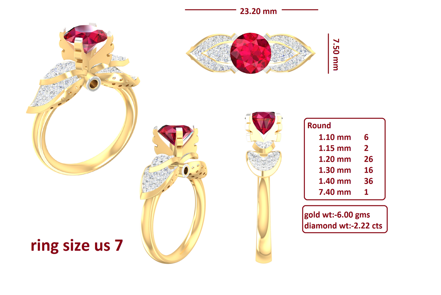 3D Jewelry Files Ring Model 3DM R-4084