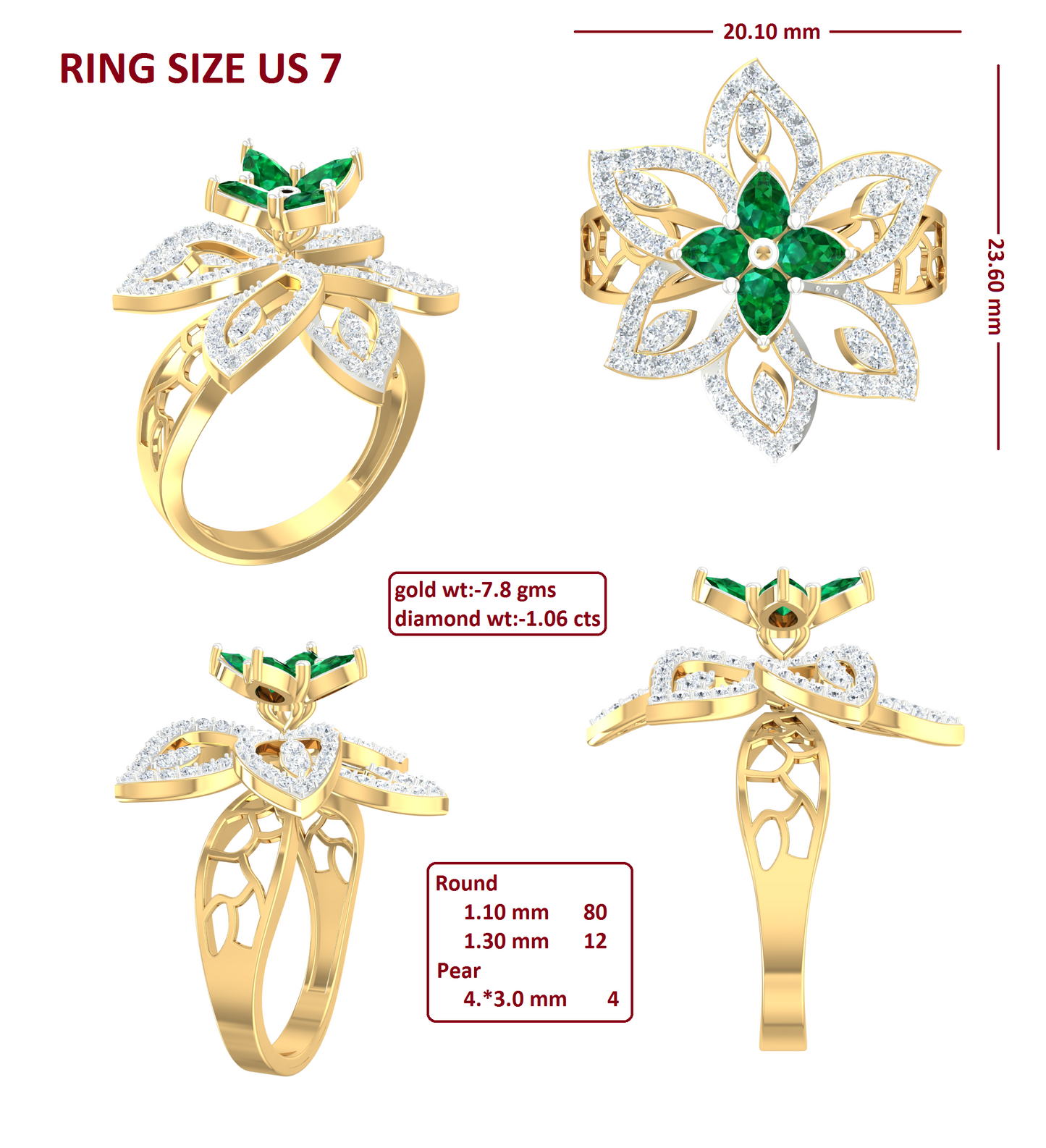 3D Jewelry Files Ring Model 3DM R-4088