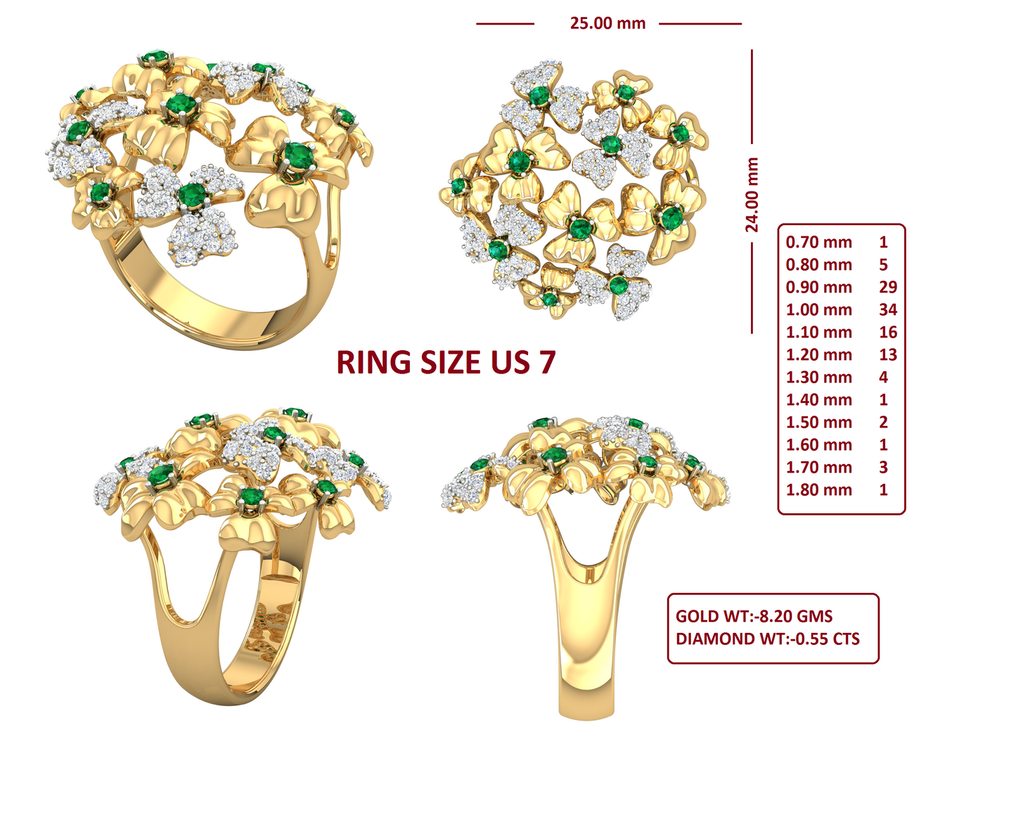 3D Jewelry Files Ring Model 3DM R-4089