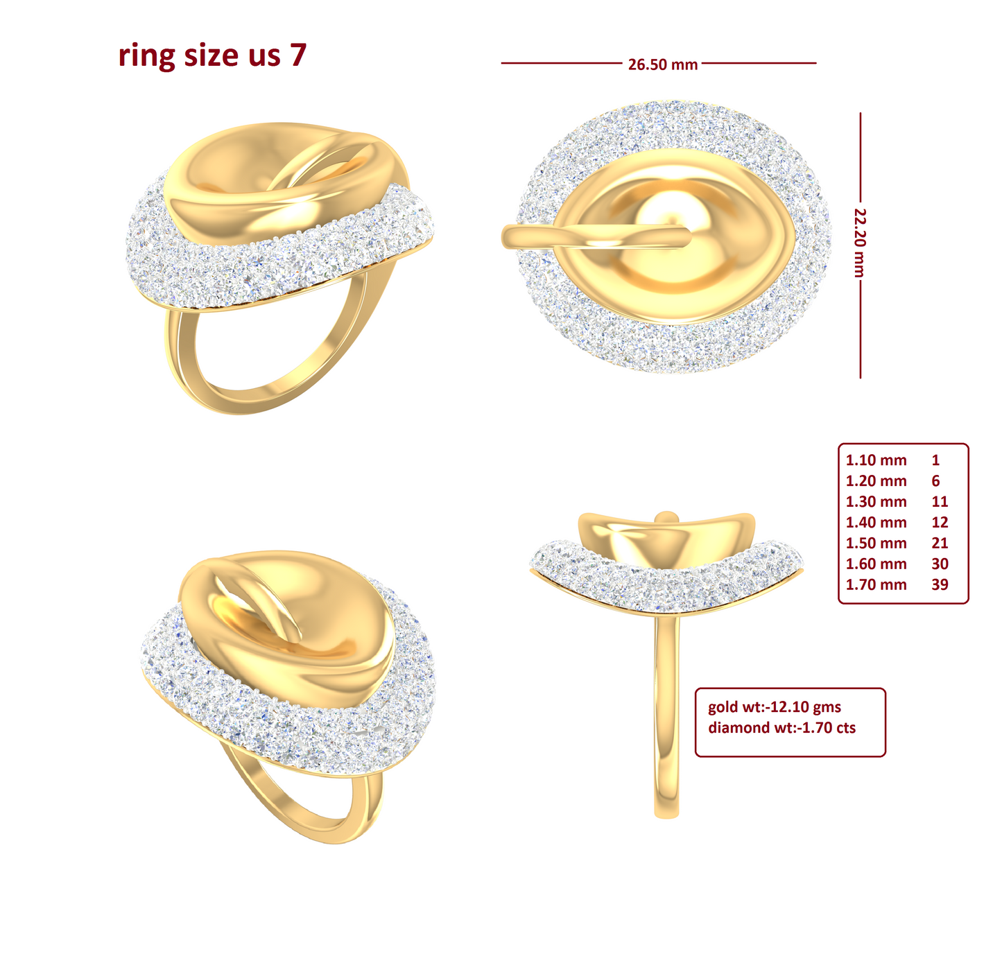 3D Jewelry Files Ring Model 3DM R-4091