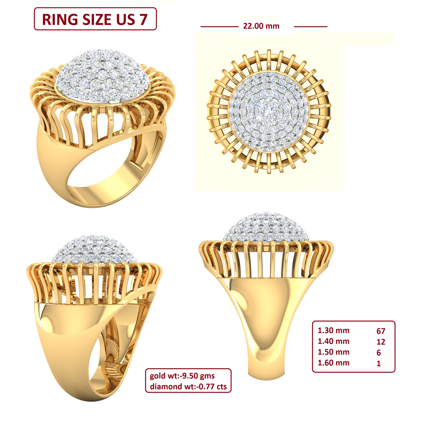 3D Jewelry Files Ring Model 3DM R-4092