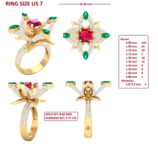 3D Jewelry Files Ring Model 3DM R-4093