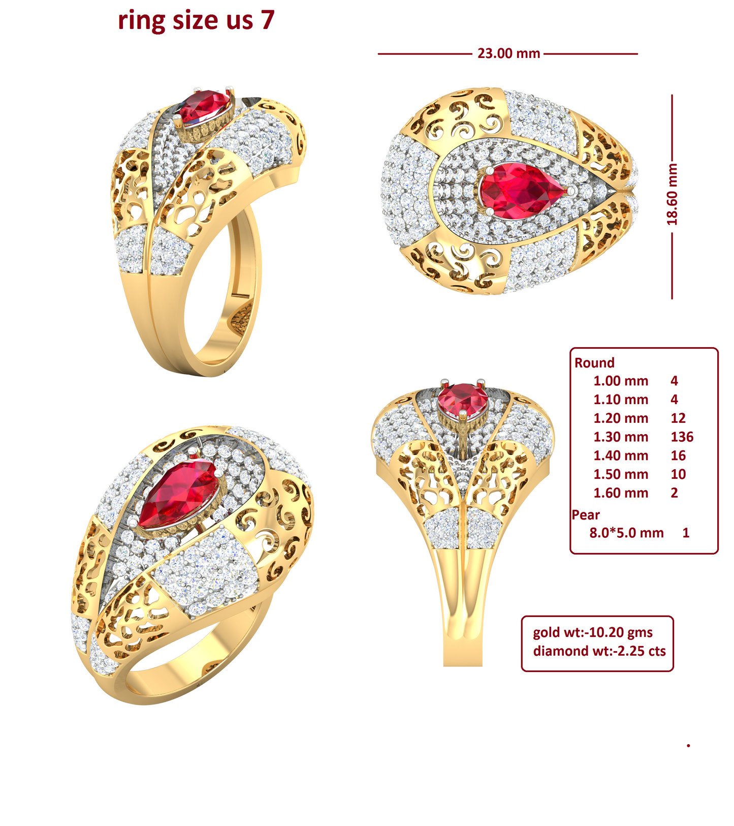 3D Jewelry Files Ring Model 3DM R-4096