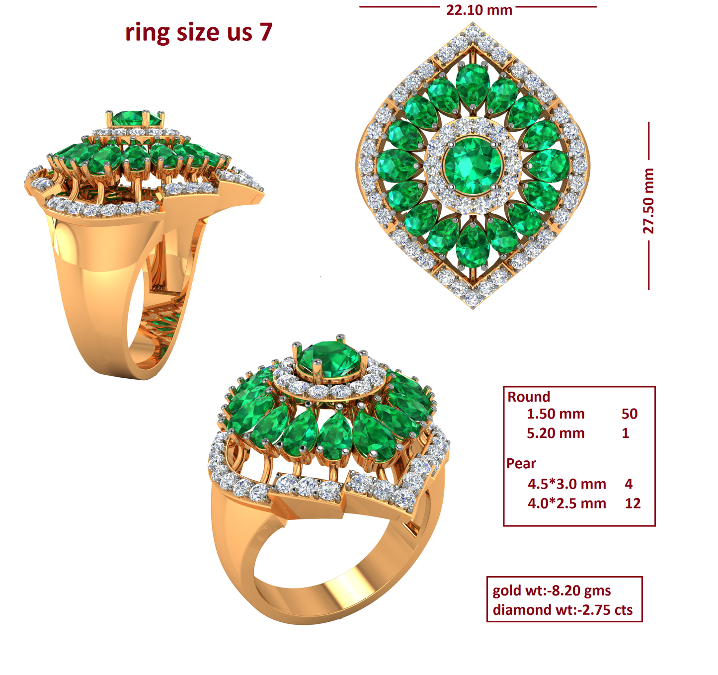 3D Jewelry Files Ring Model 3DM R-51