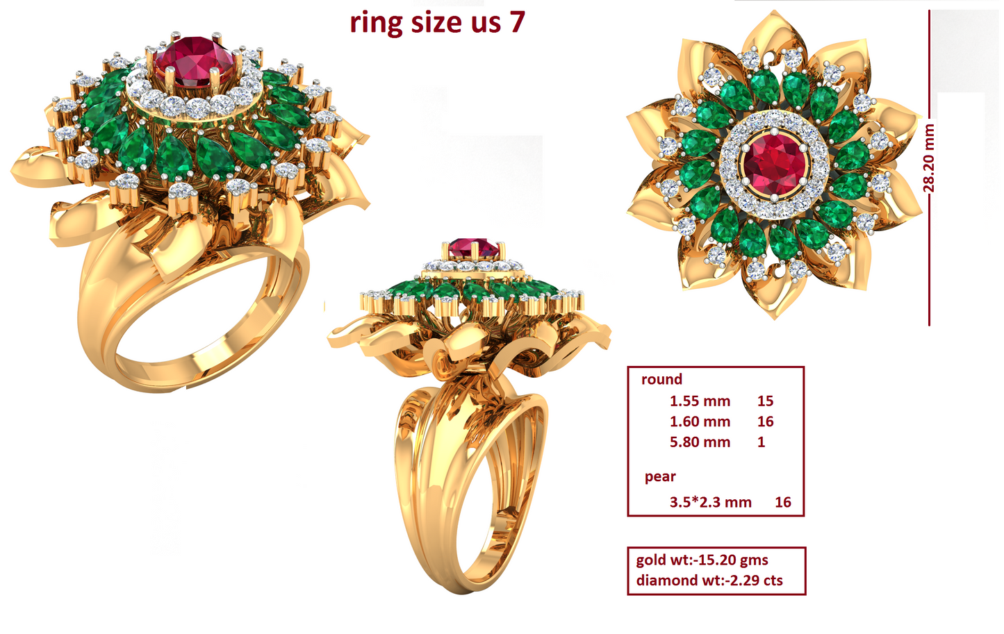 3D Jewelry Files Ring Model 3DM R-55