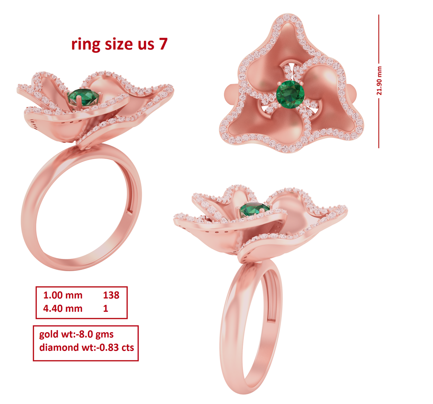 3D Jewelry Files Ring Model 3DM R-58