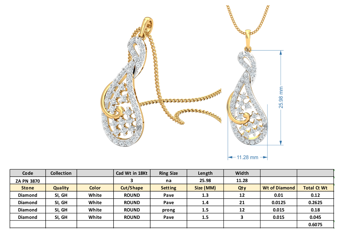 3D Jewelry Files Set Model 3DM 3870