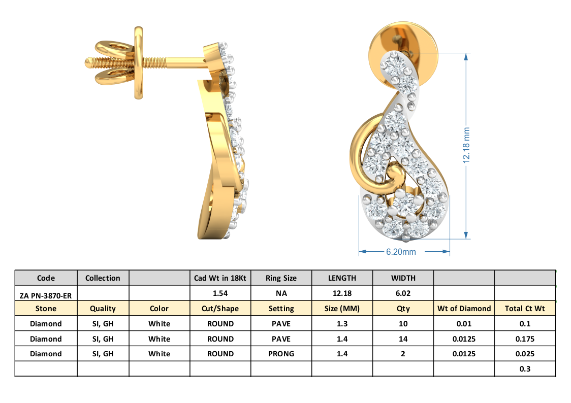 3D Jewelry Files Set Model 3DM 3870