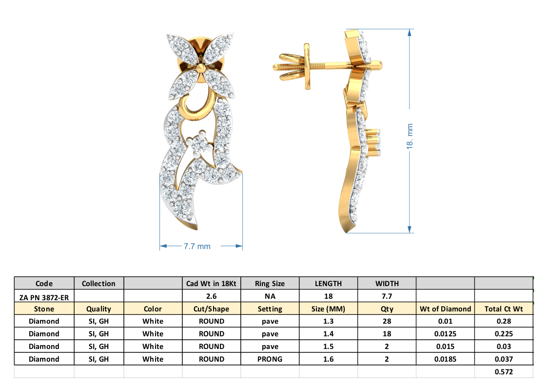 3D Jewelry Files Set Model 3DM 3872