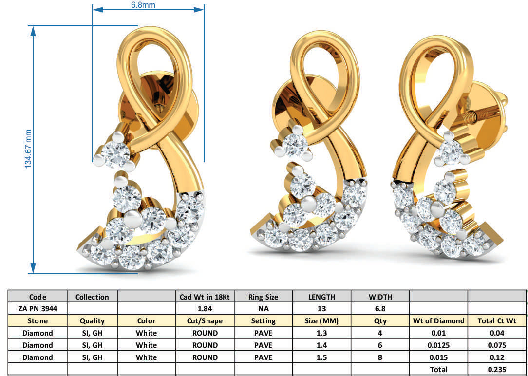 3D Jewelry Files Set Model 3DM 3944