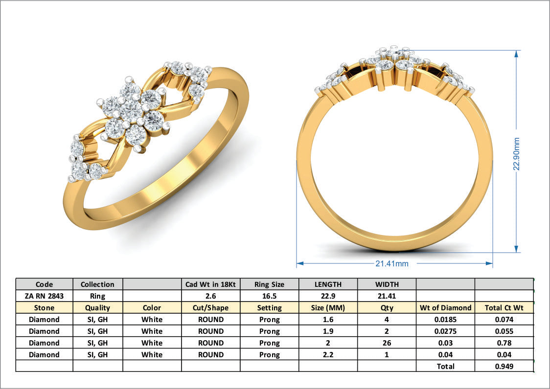 3D Jewelry Files Ring Model 3DM ZA RN 2843