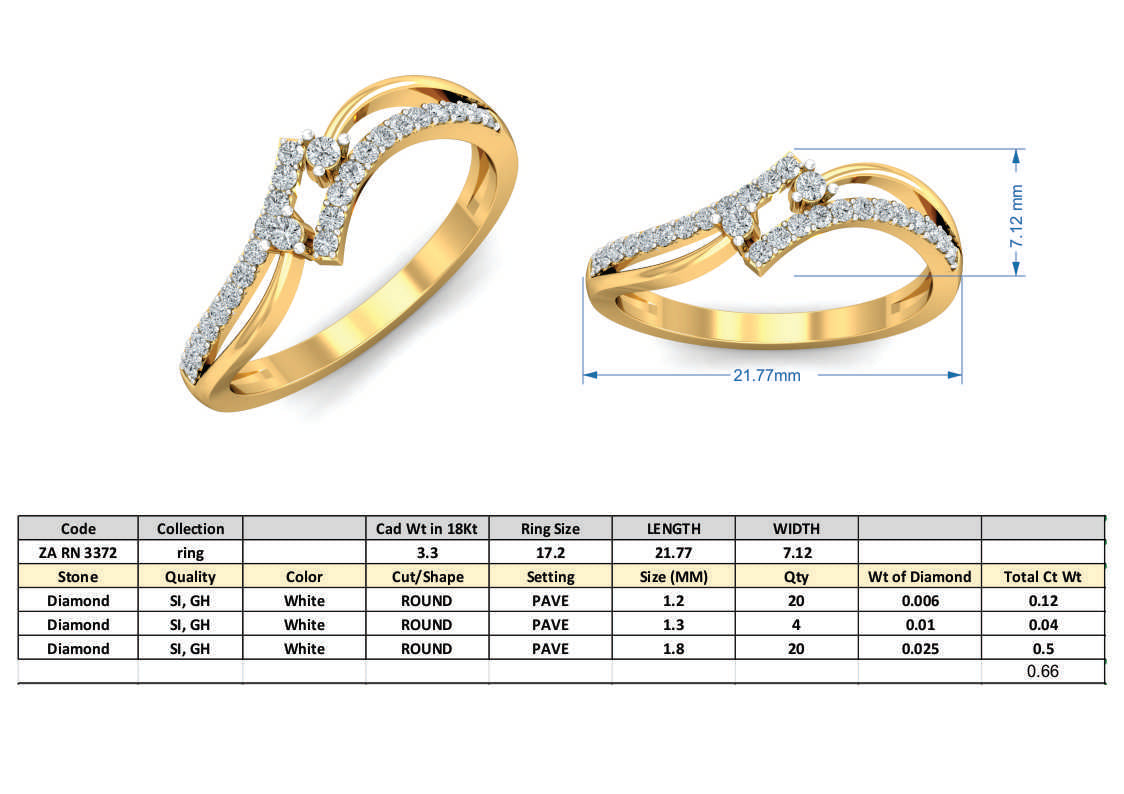 3D Jewelry Files Ring Model 3DM ZA RN 3372