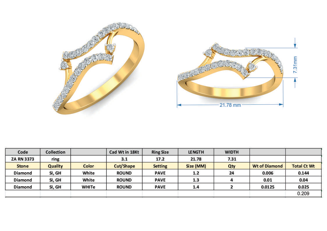 3D Jewelry Files Ring Model 3DM ZA RN 3373