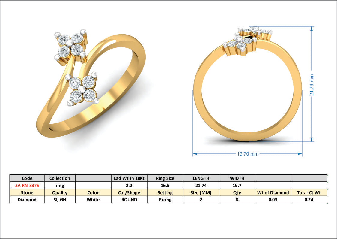 3D Jewelry Files Ring Model 3DM ZA RN 3375