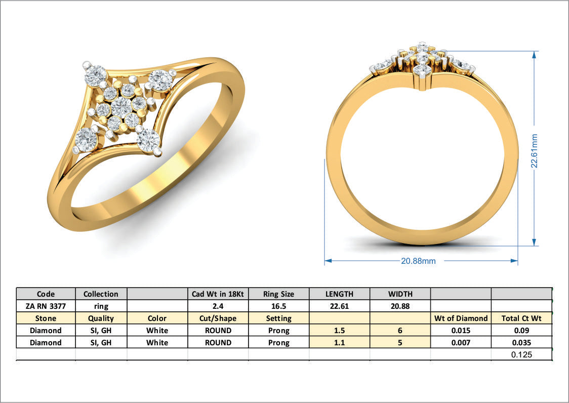 3D Jewelry Files Ring Model 3DM ZA RN 3377