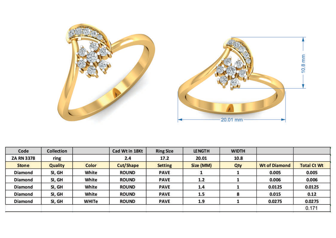 3D Jewelry Files Ring Model 3DM ZA RN 3378