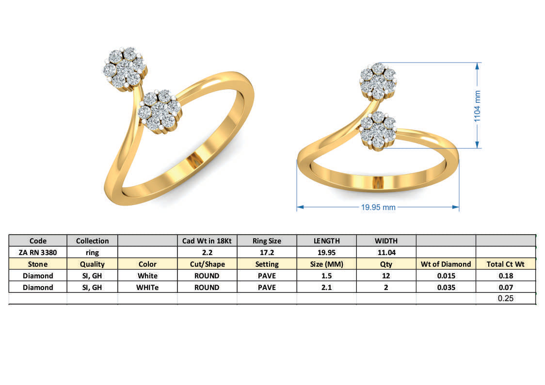 3D Jewelry Files Ring Model 3DM ZA RN 3380