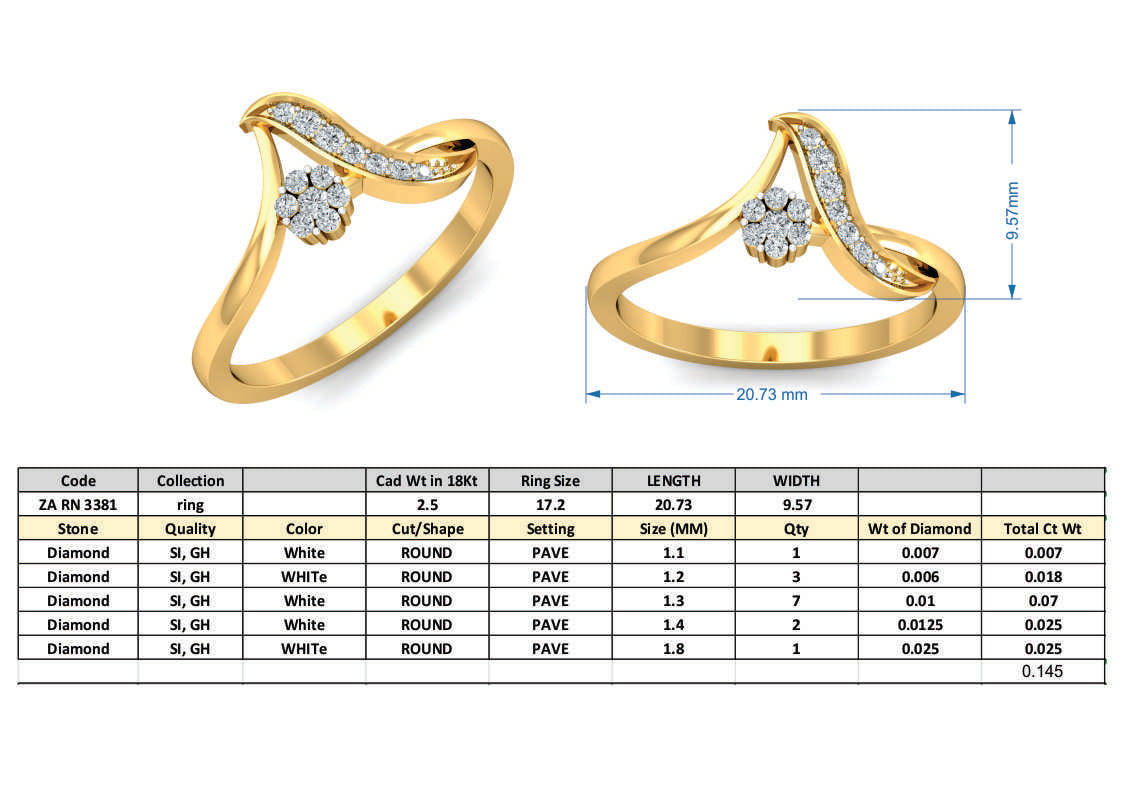 3D Jewelry Files Ring Model 3DM ZA RN 3381