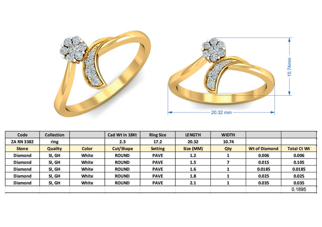 3D Jewelry Files Ring Model 3DM ZA RN 3382