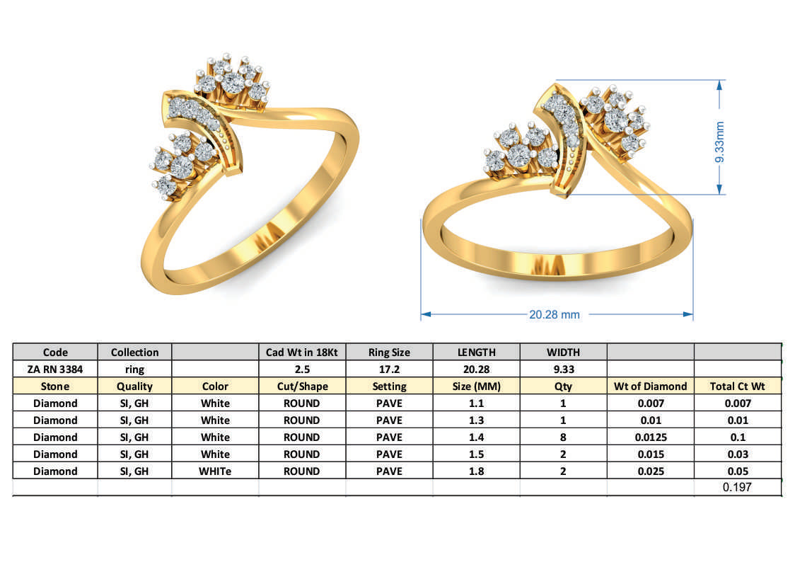 3D Jewelry Files Ring Model 3DM ZA RN 3384