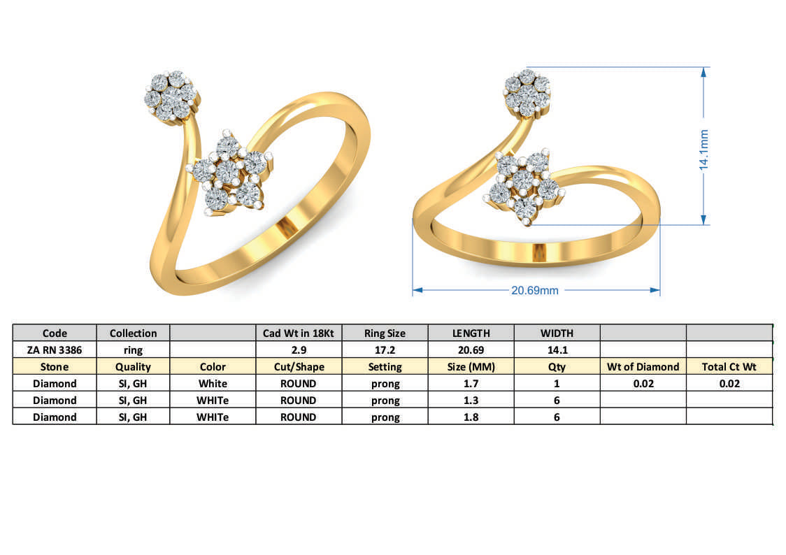 3D Jewelry Files Ring Model 3DM ZA RN 3386