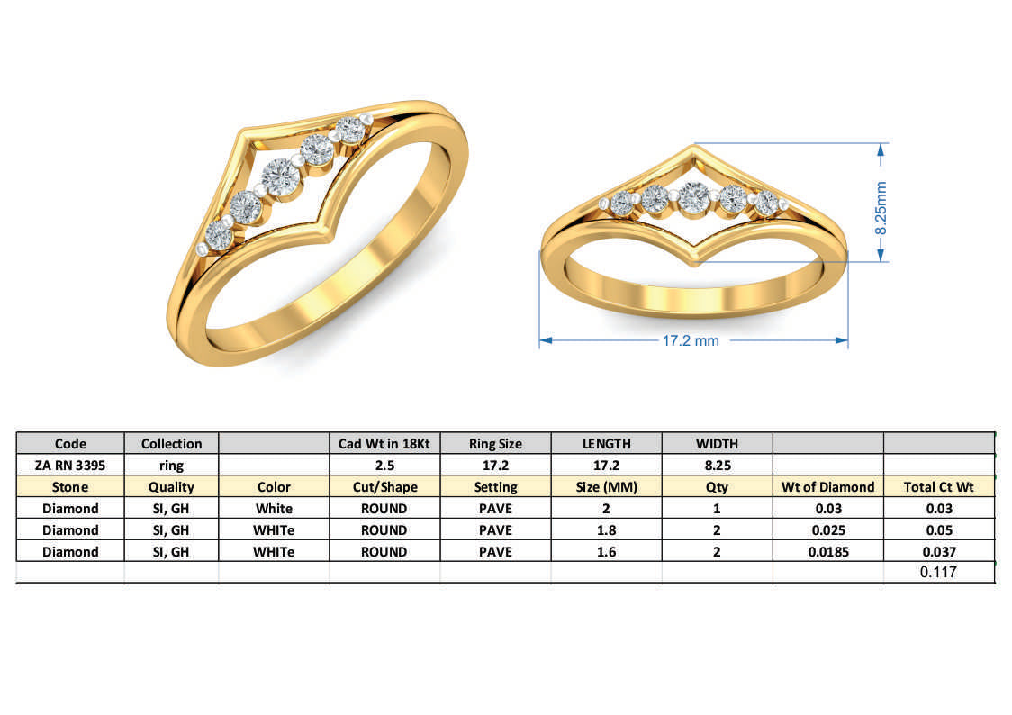 3D Jewelry Files Ring Model 3DM ZA RN 3395