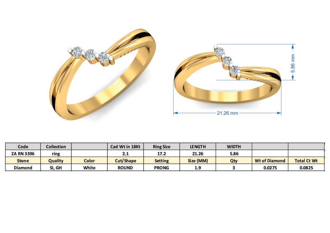 3D Jewelry Files Ring Model 3DM ZA RN 3396