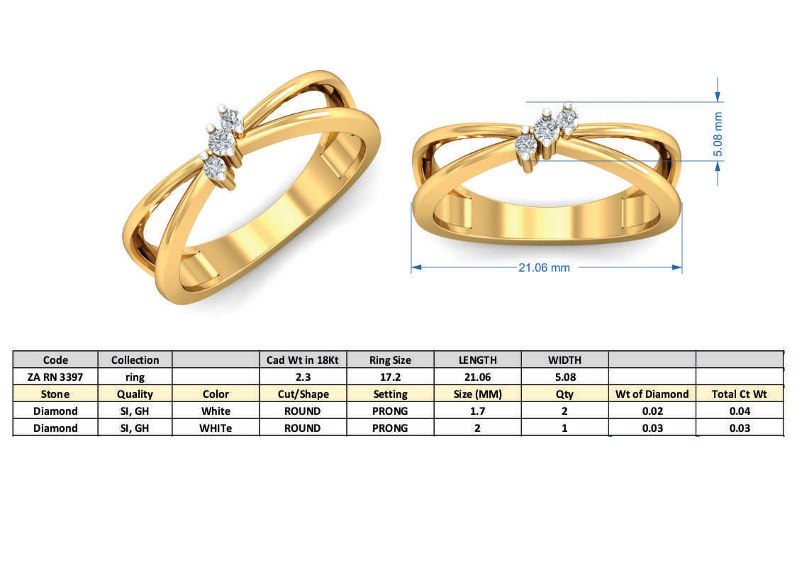 3D Jewelry Files Ring Model 3DM ZA RN 3397