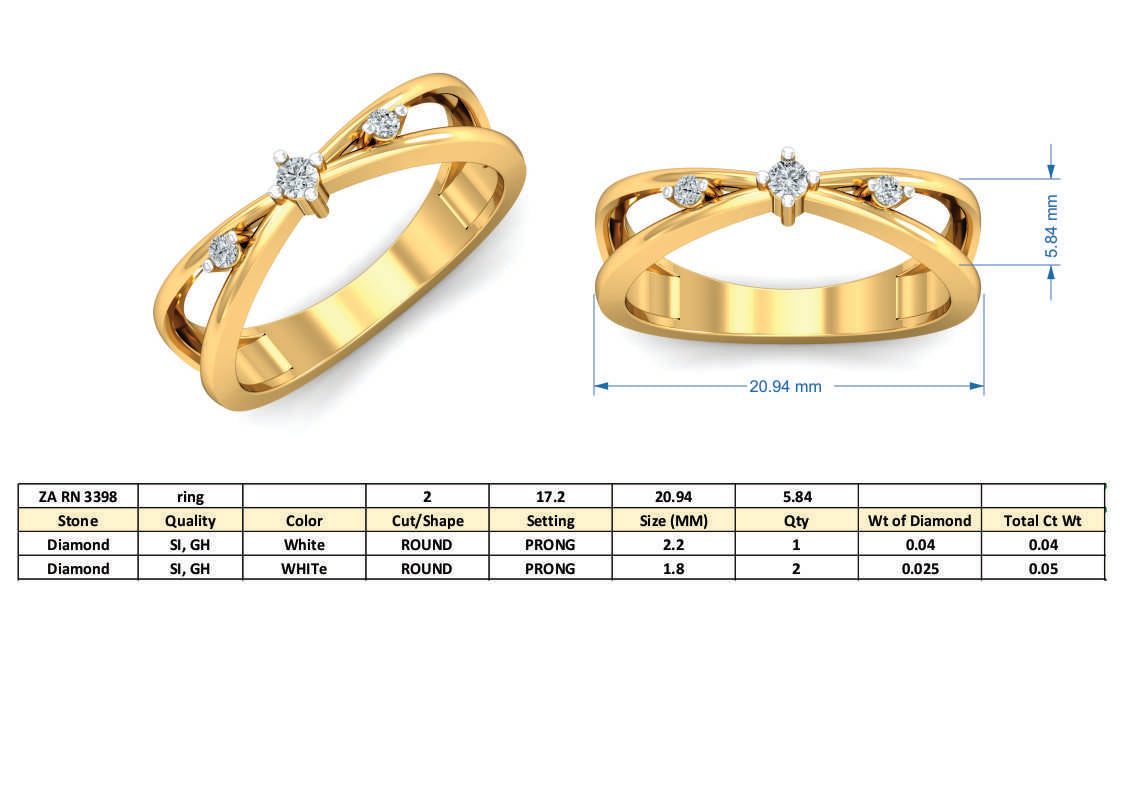 3D Jewelry Files Ring Model 3DM ZA RN 3398