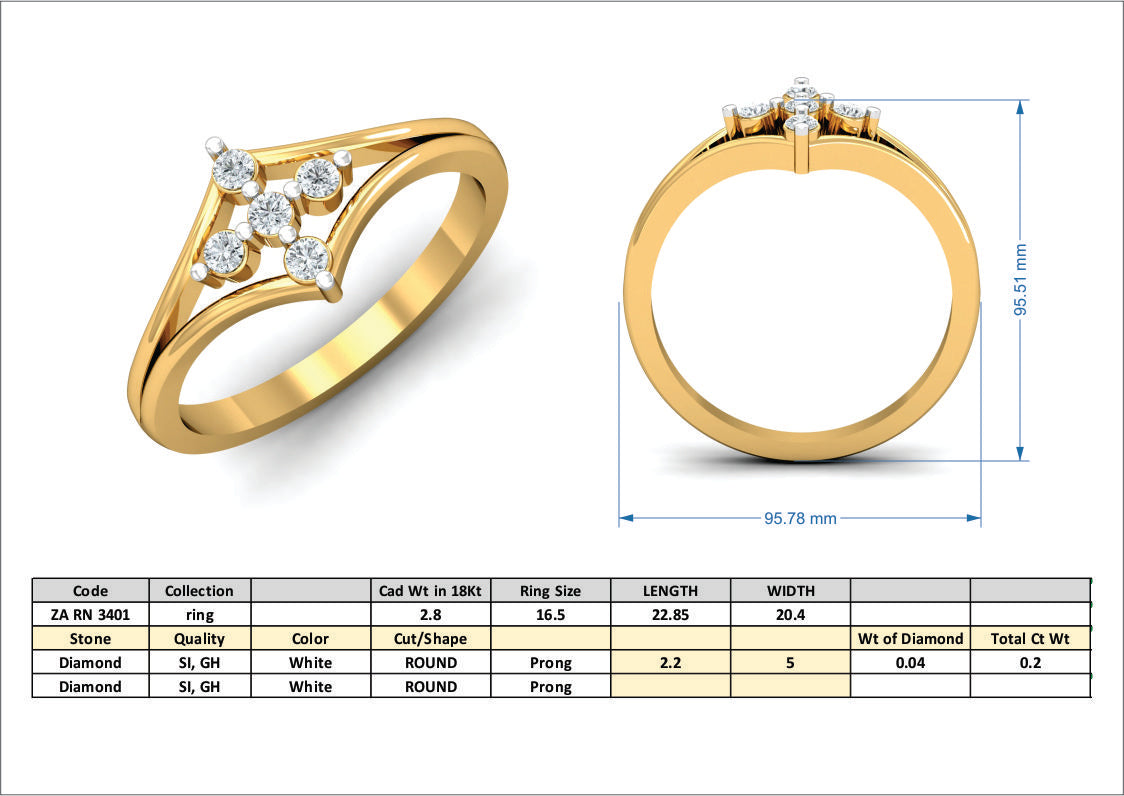 3D Jewelry Files Ring Model 3DM ZA RN 3401