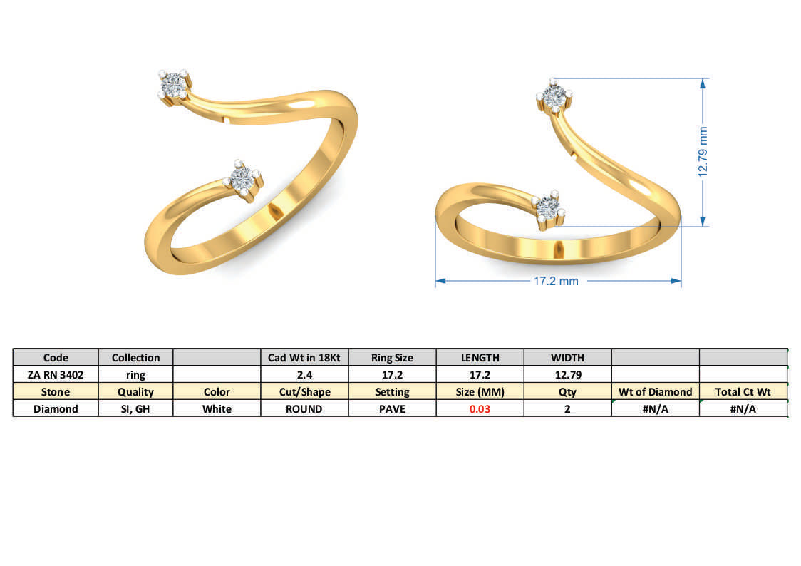 3D Jewelry Files Ring Model 3DM ZA RN 3402