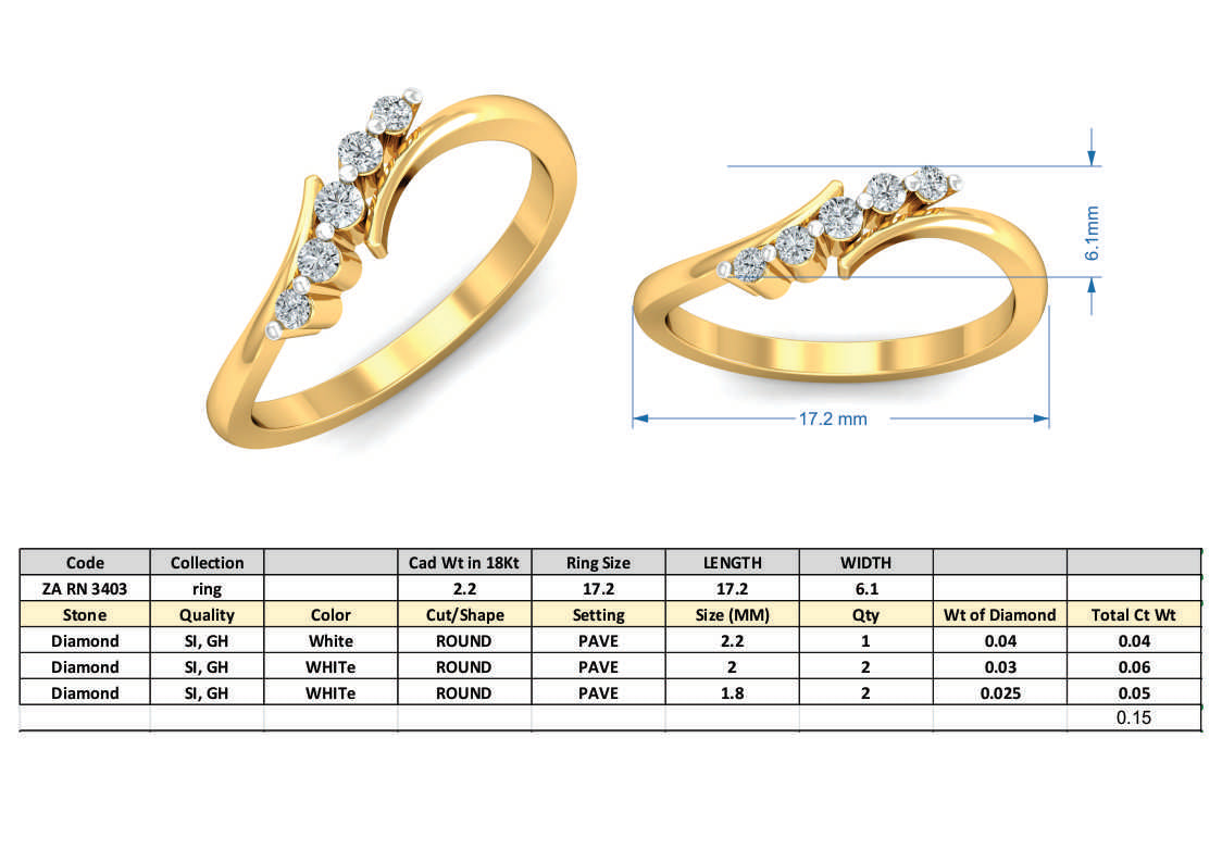 3D Jewelry Files Ring Model 3DM ZA RN 3403