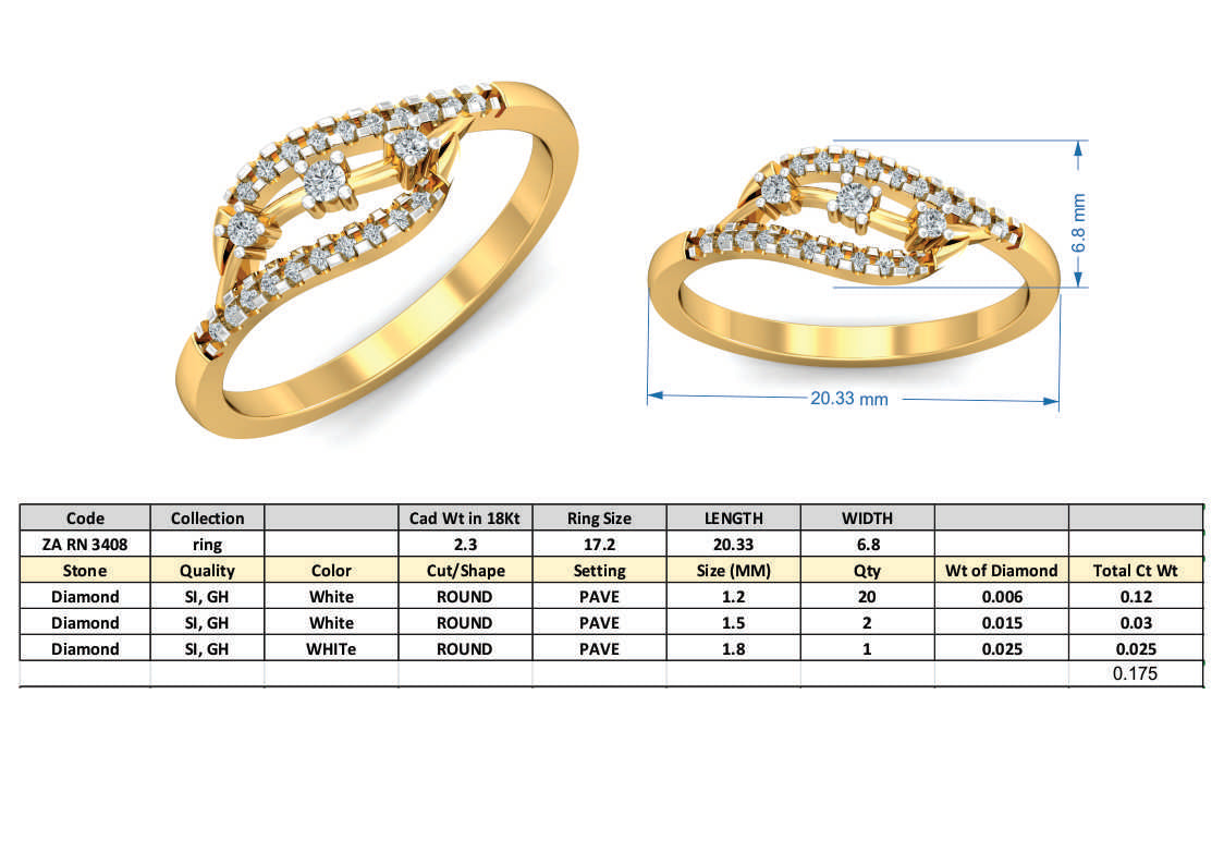 3D Jewelry Files Ring Model 3DM ZA RN 3408