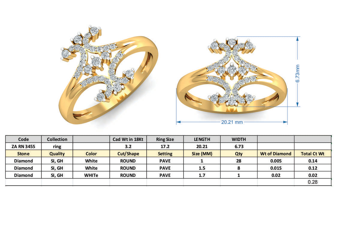 3D Jewelry Files Ring Model 3DM ZA RN 3455