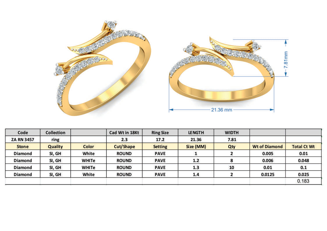 3D Jewelry Files Ring Model 3DM ZA RN 3457